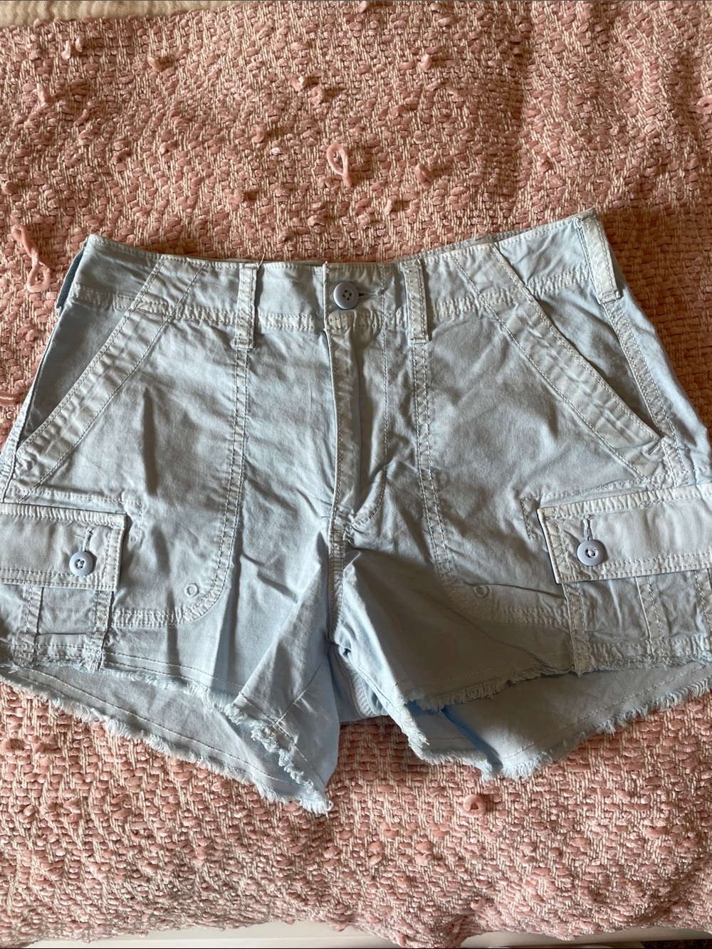 Light Blue Women's Cargo Shorts
